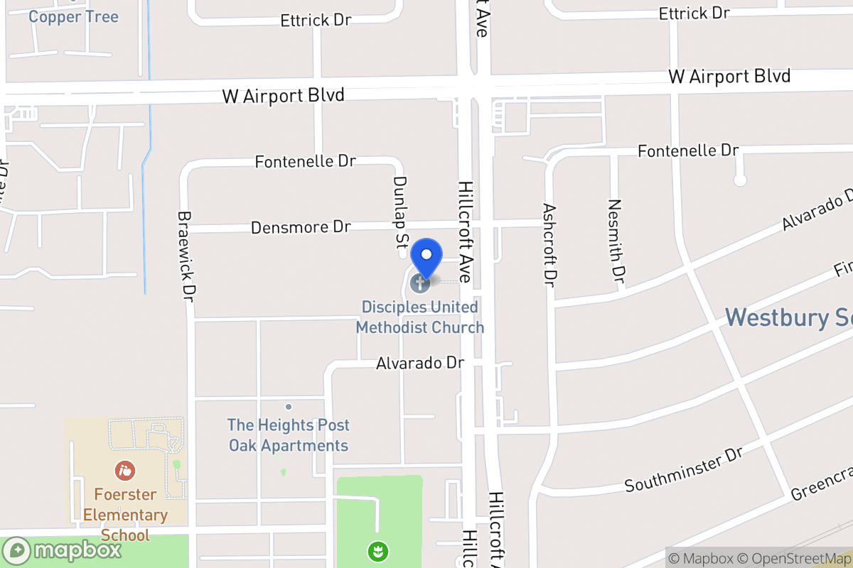 Map of 12410 Hillcroft St, Houston