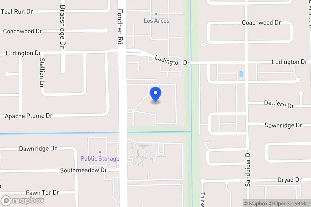 Map of 12101 Fondren Rd, Houston