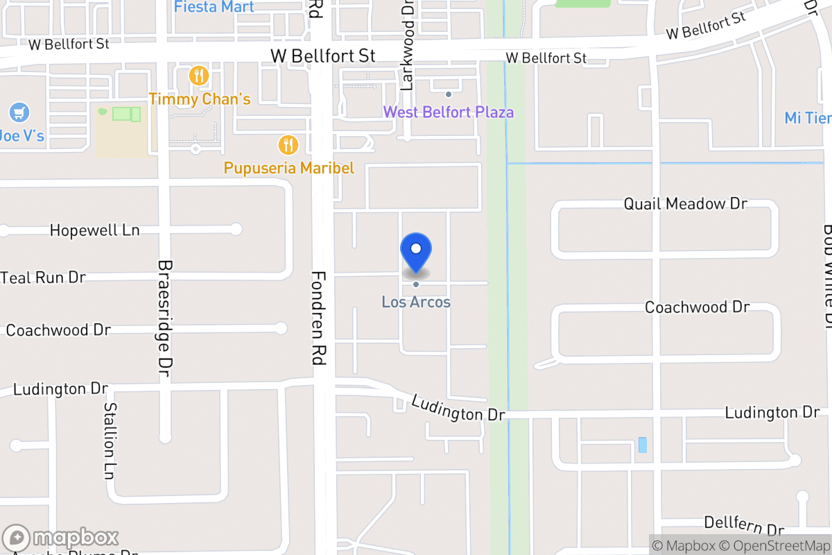 Map of 11315 Fondren Rd, Houston