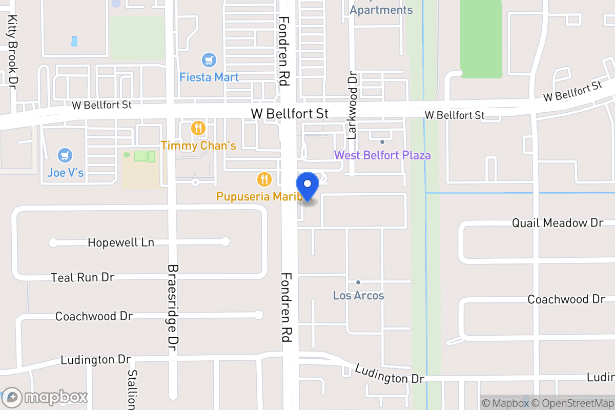 Map of 11313 Fondren Rd, Houston