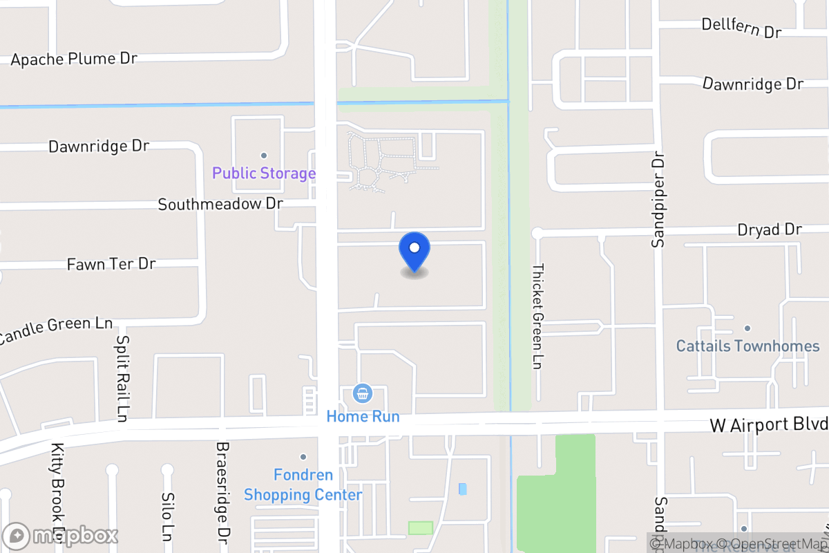 Map of 12265 Fondren Rd, Houston