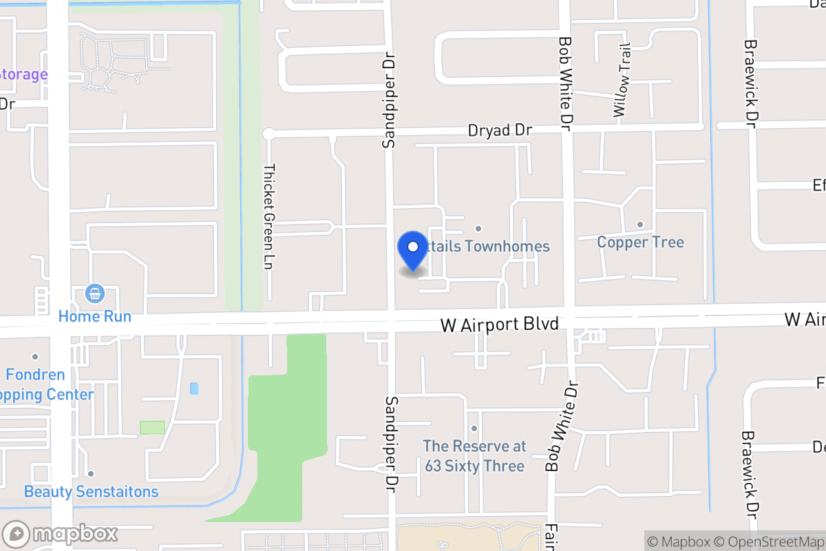 Map of W 6336 Airport Blvd, Houston