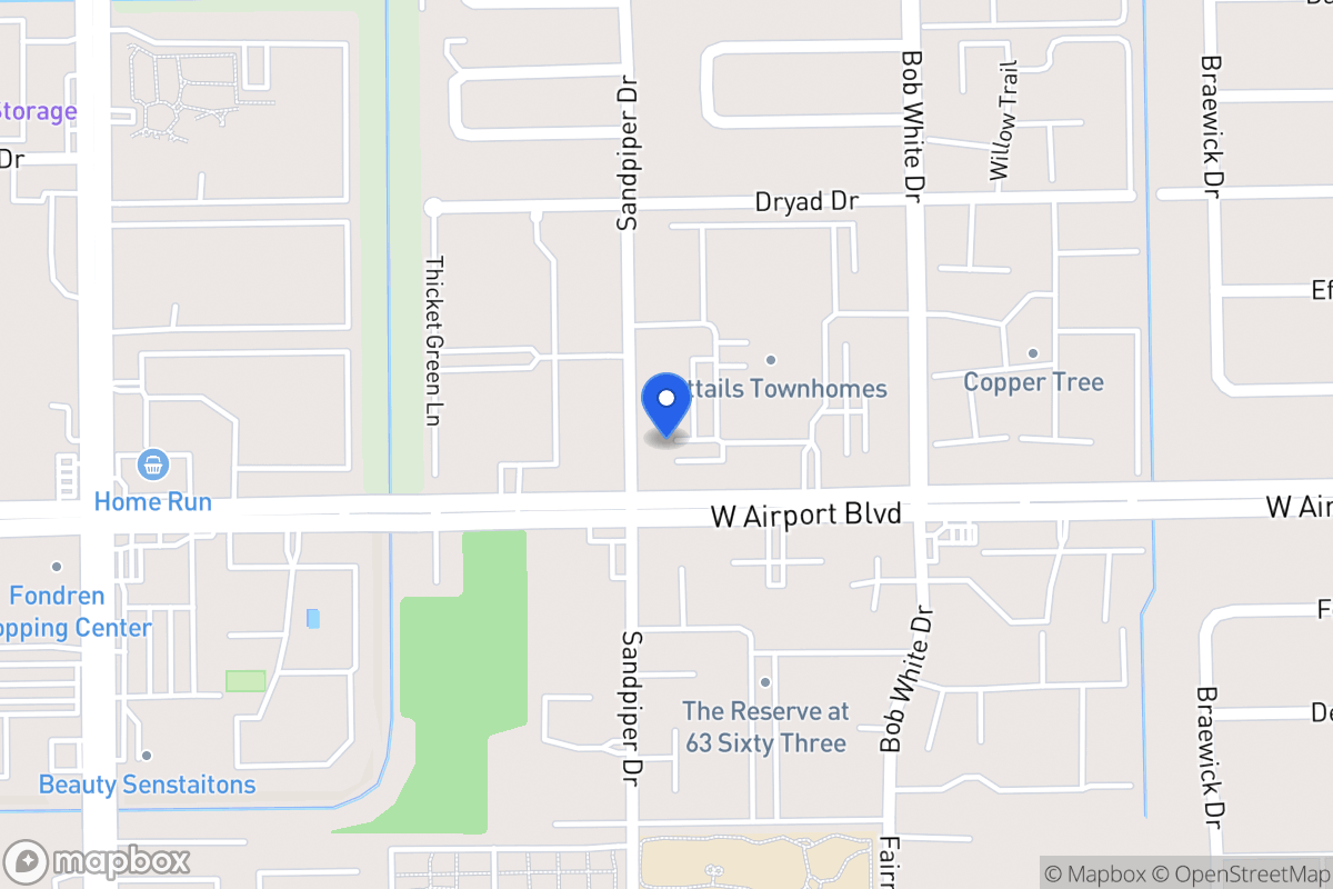 Map of W 6338 Airport Blvd, Houston
