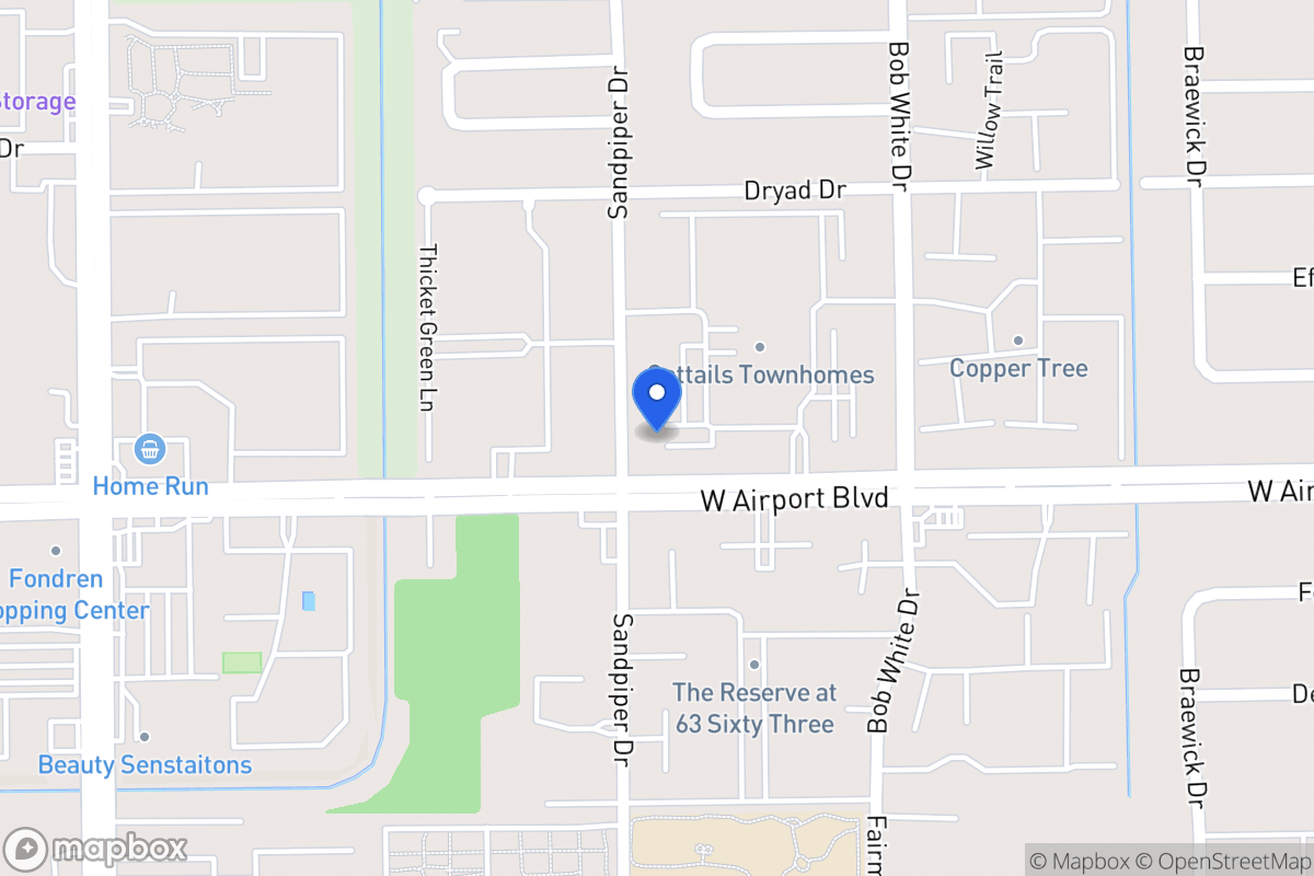 Map of W 6340 Airport Blvd, Houston