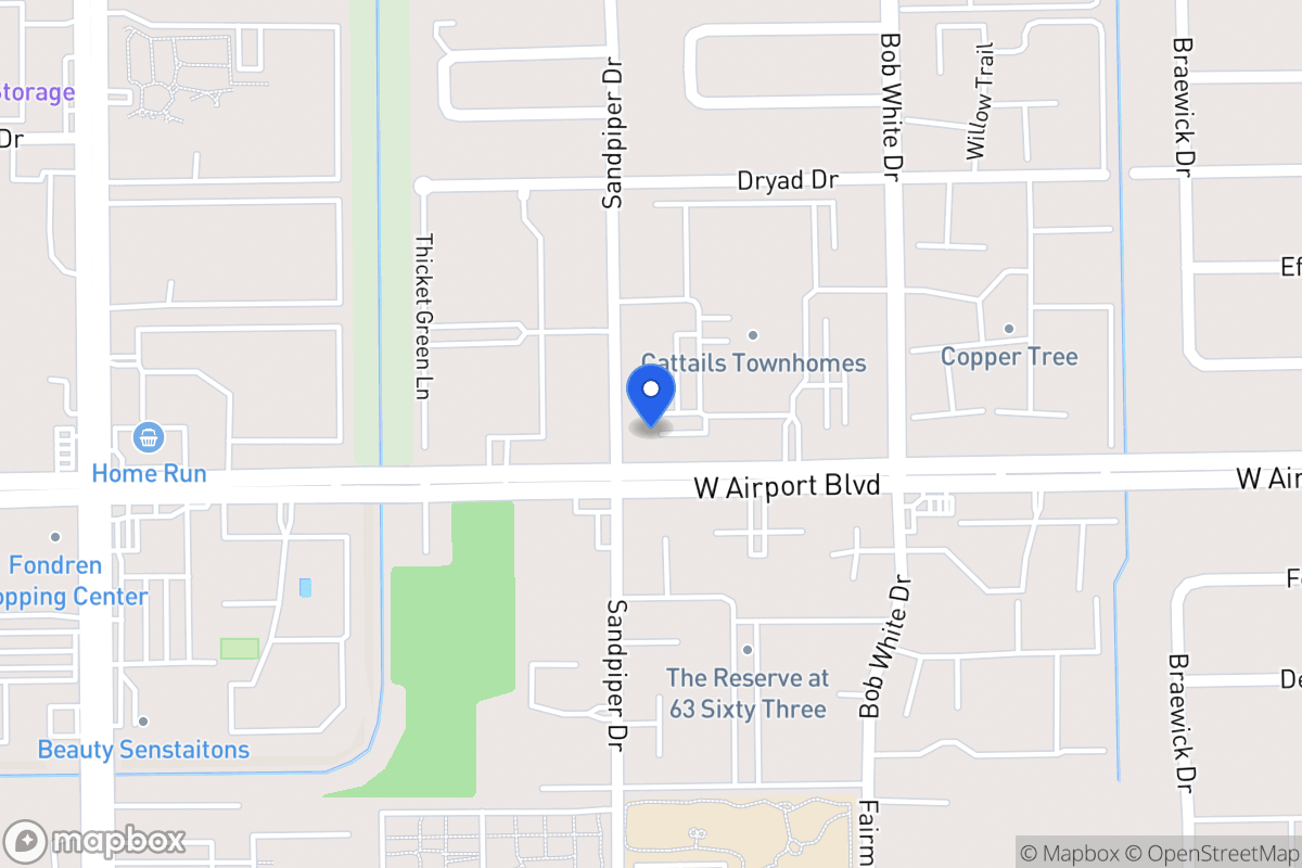 Map of W 6342 Airport Blvd, Houston