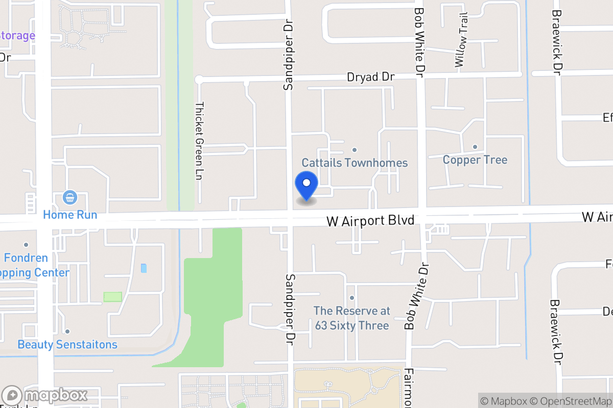 Map of W 6346 Airport Blvd, Houston