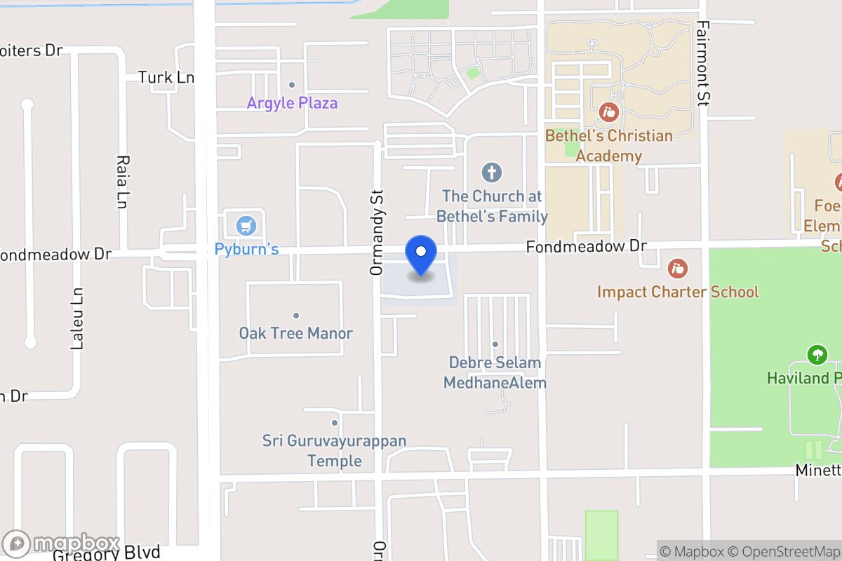 Map of 14555 Fonmeadow Dr, Houston