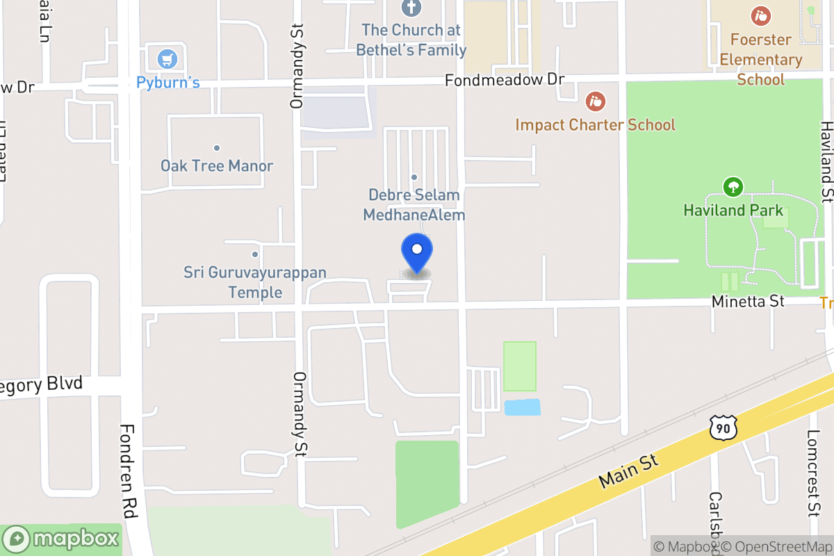 Map of 14514 Minetta St, Houston
