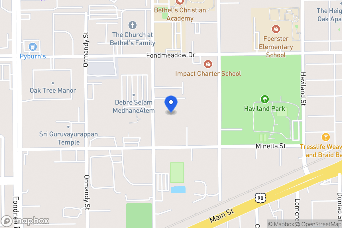 Map of 11615 Canemont St, Houston
