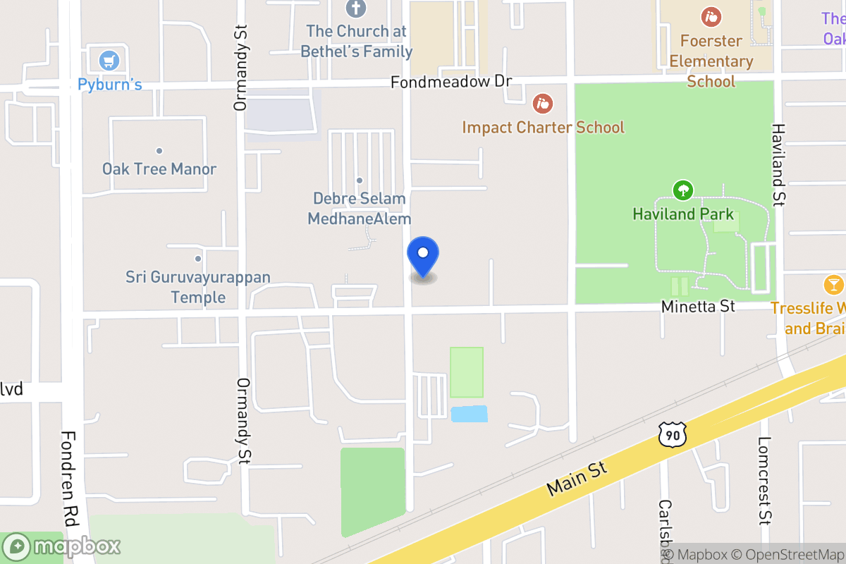 Map of 14450 Minetta St, Houston