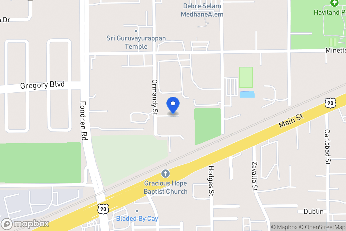 Map of 11845 Ormandy St, Houston