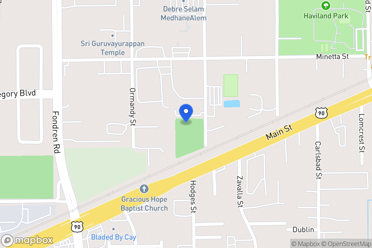 Map of 11822 Canemont St, Houston