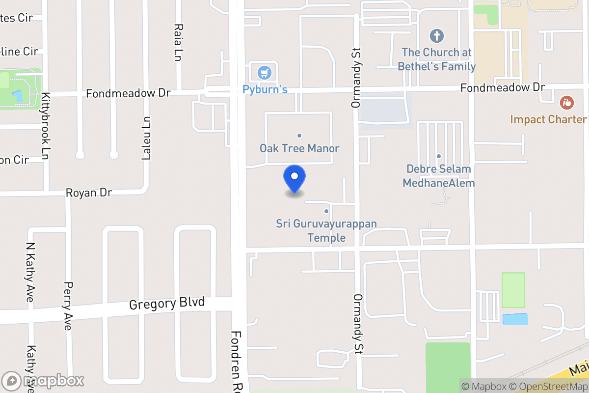 Map of 11603 Madhava St, Houston
