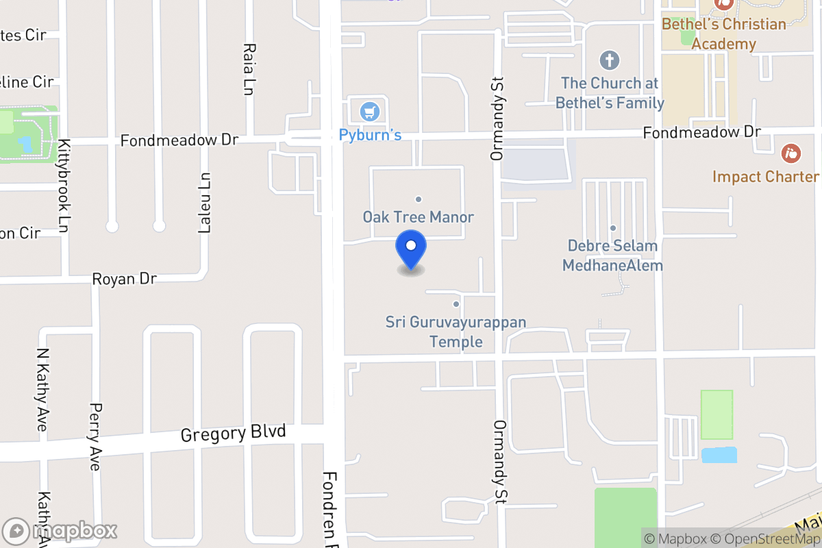 Map of 11601 Vrindavan St, Houston