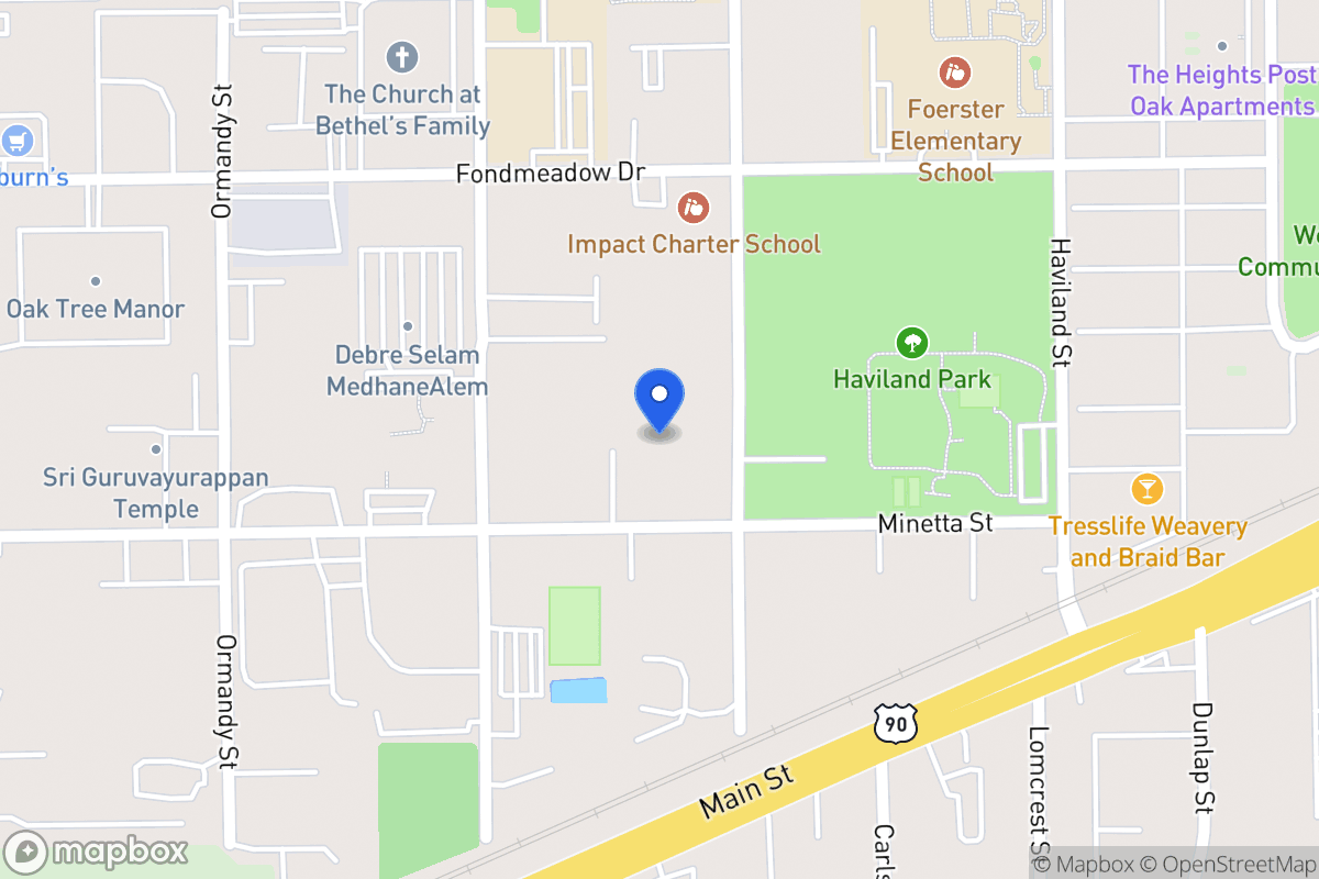 Map of 14418 Minetta St, Houston