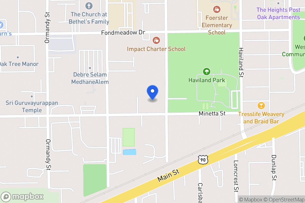 Map of 14410 Minetta St, Houston