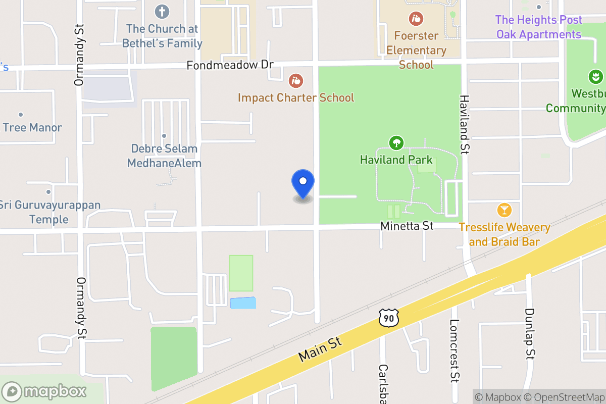 Map of 14402 Minetta St, Houston