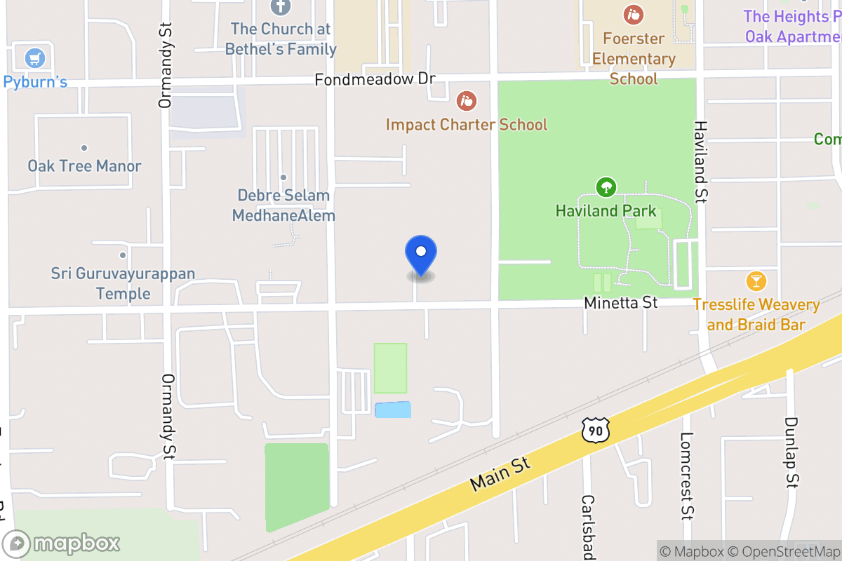 Map of 14430 Minetta St, Houston