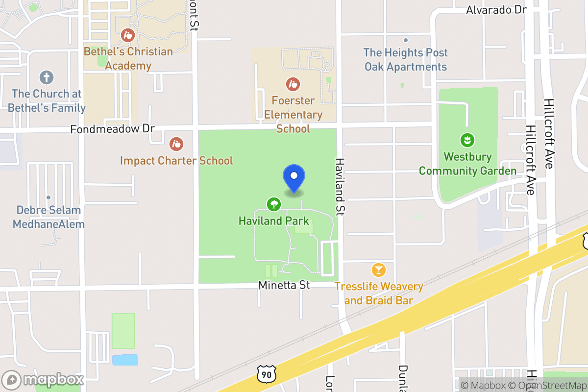 Map of 11530 Haviland St, Houston