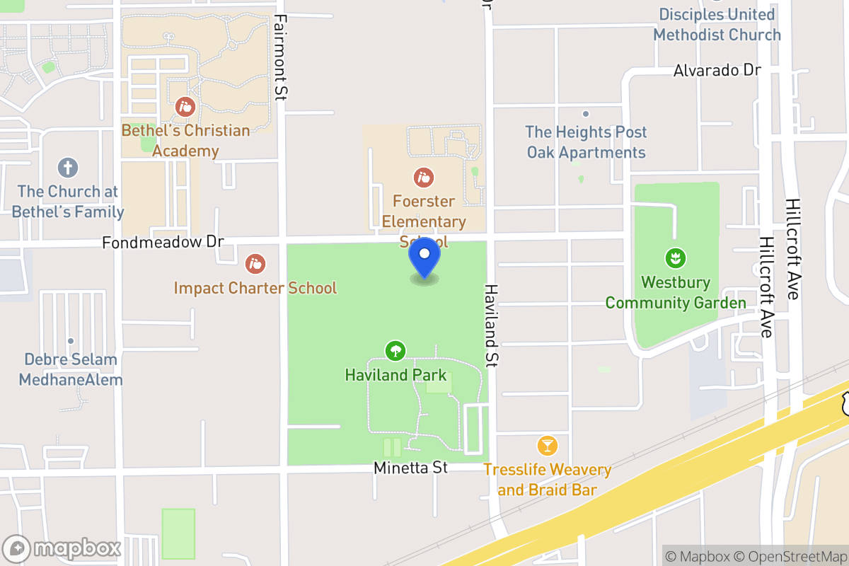 Map of Haviland, Houston
