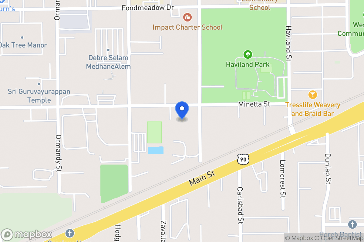 Map of 14413 Minetta St, Houston