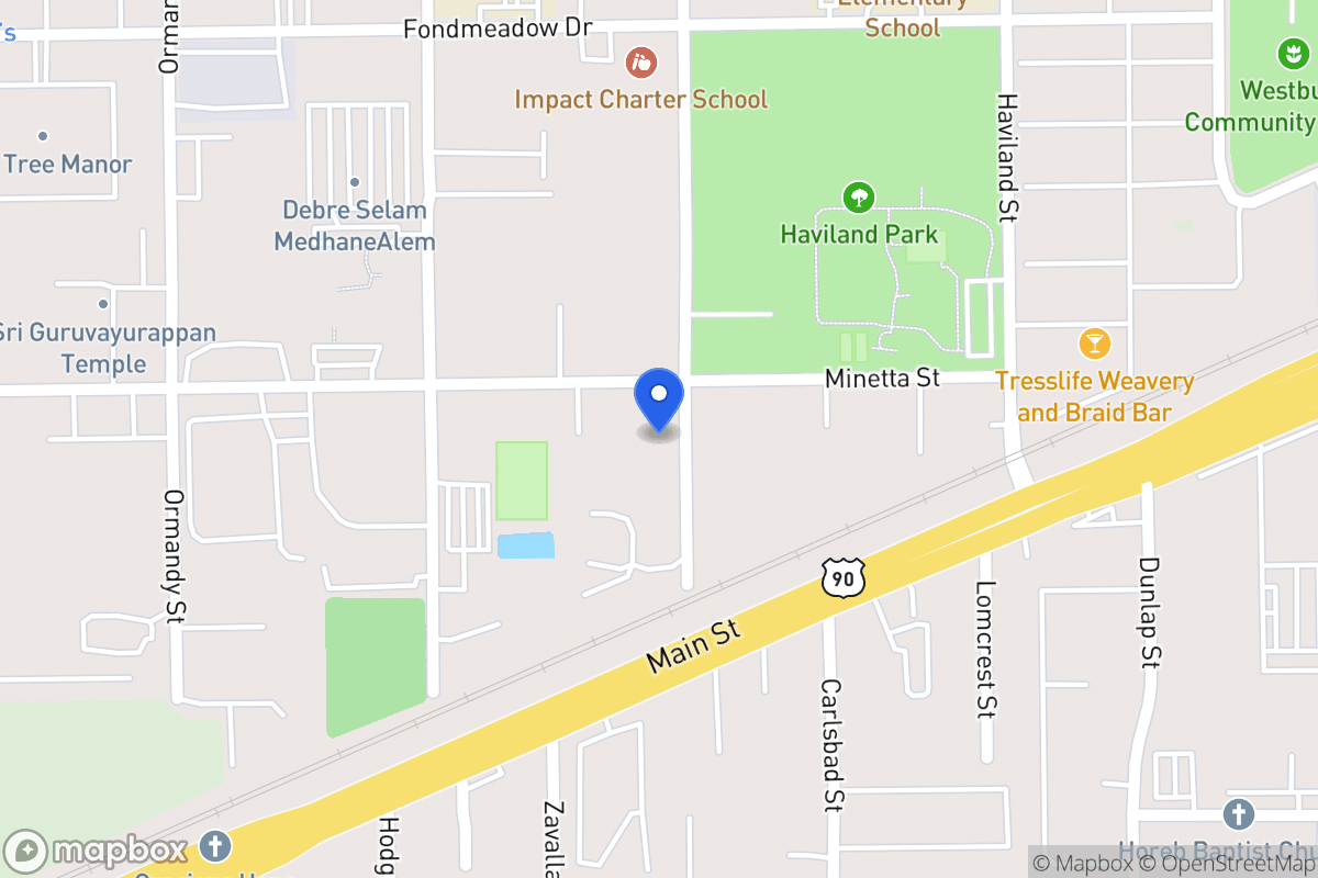 Map of 14401 Minetta St, Houston