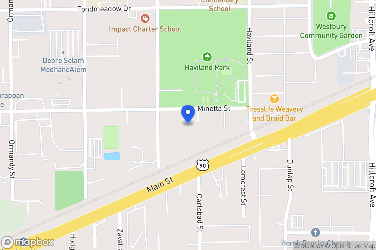 Map of 14243 Minetta St, Houston