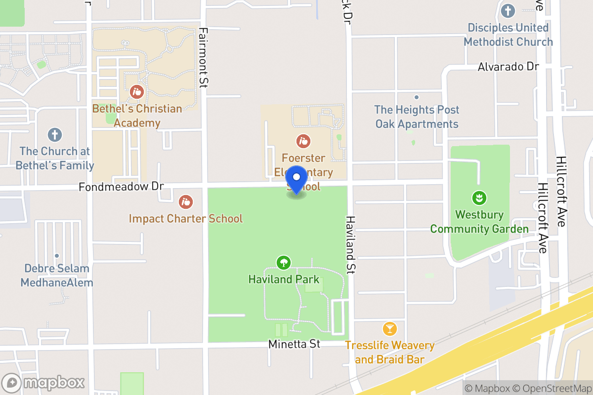 Map of Fonmeadow Dr, Houston