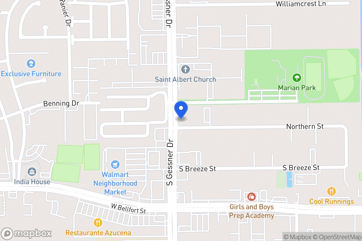 Map of 11127 Northern St, Houston