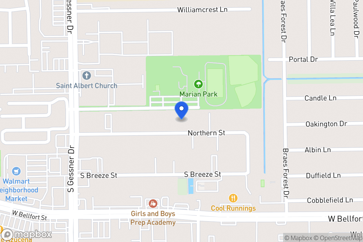 Map of 8422 Northern St, Houston