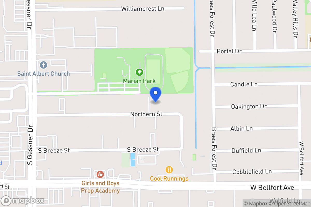 Map of 8404 Northern St, Houston