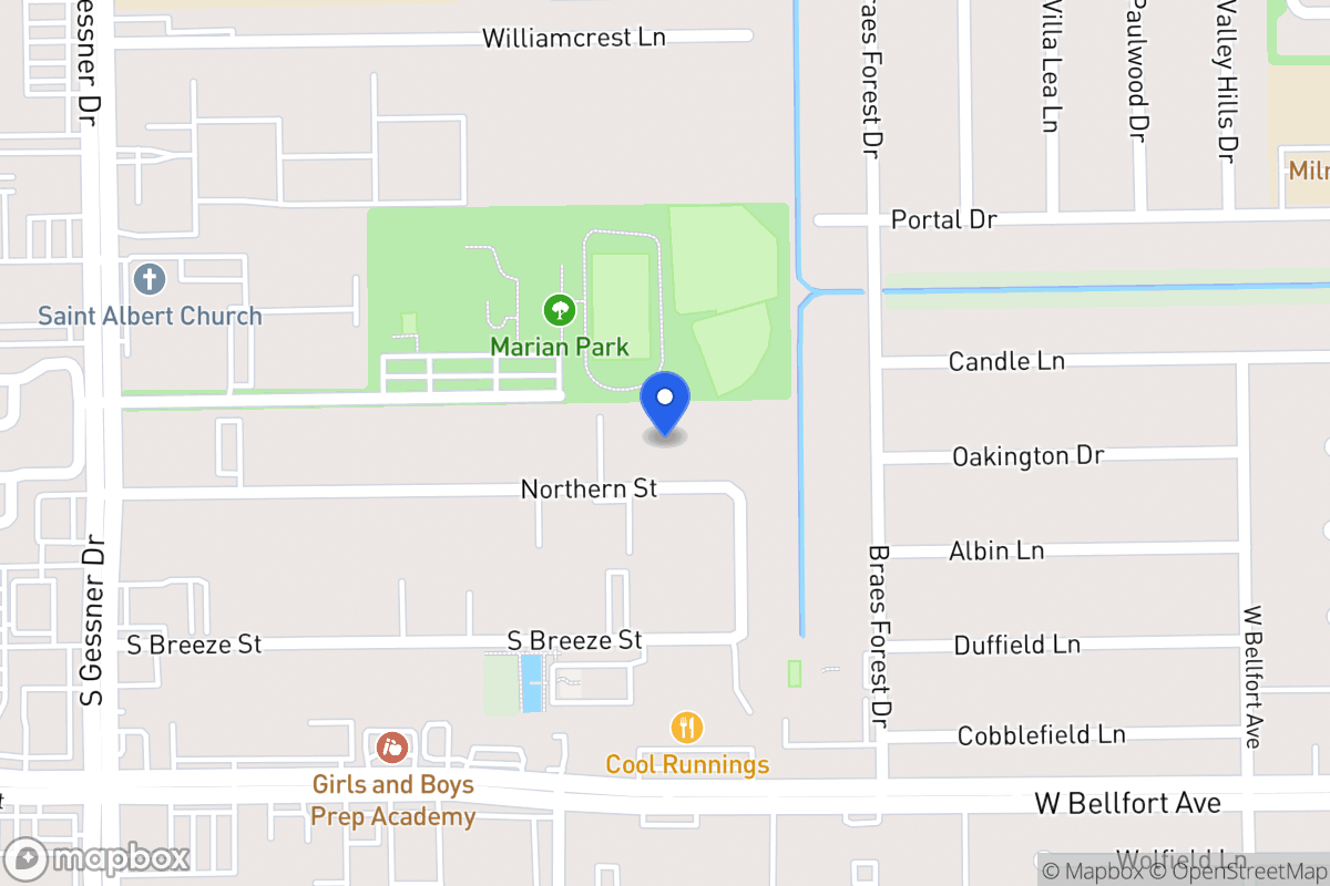 Map of 8322 Northern St, Houston