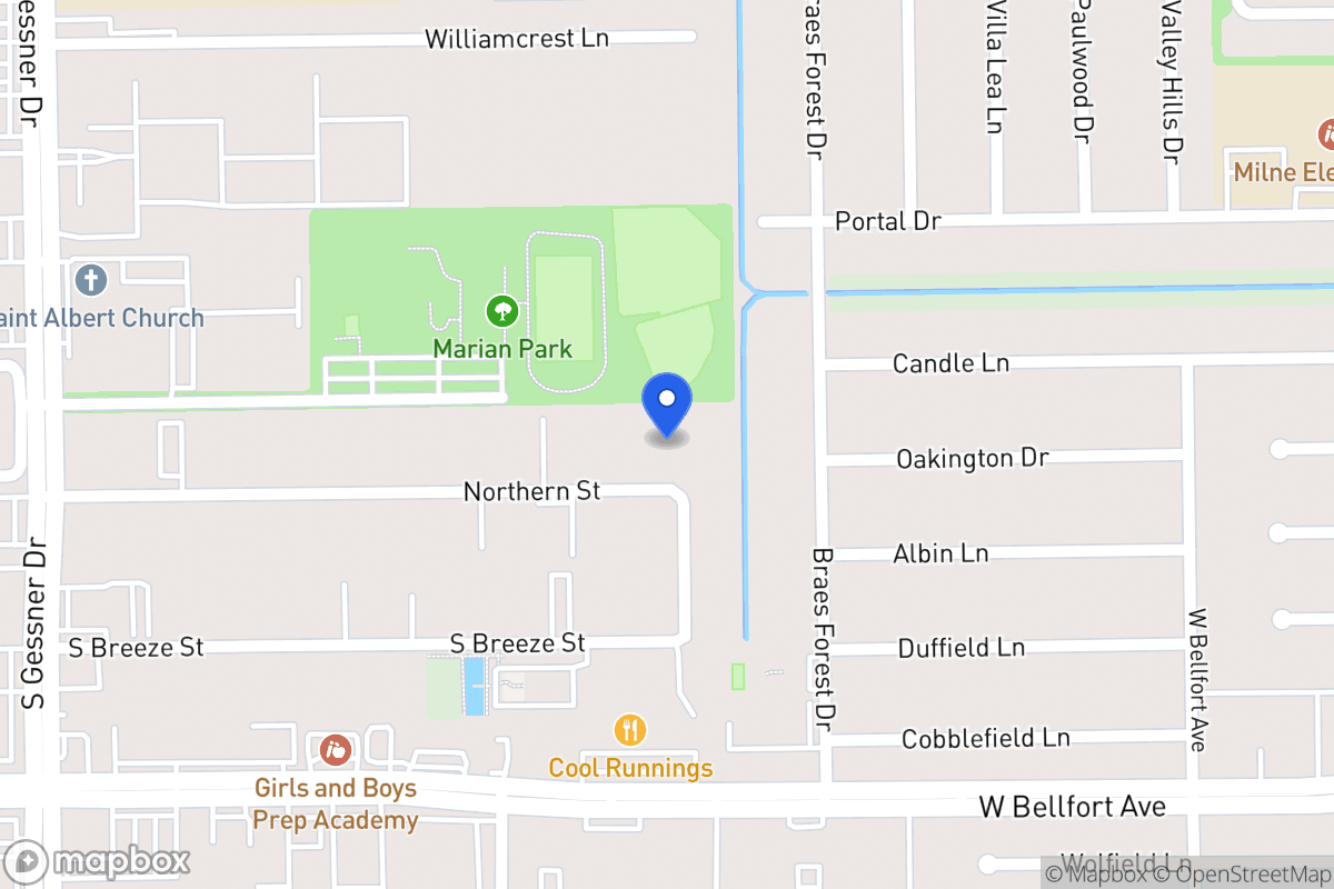 Map of 8310 Northern St, Houston