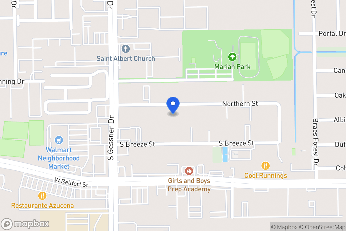 Map of 8507 Northern St, Houston
