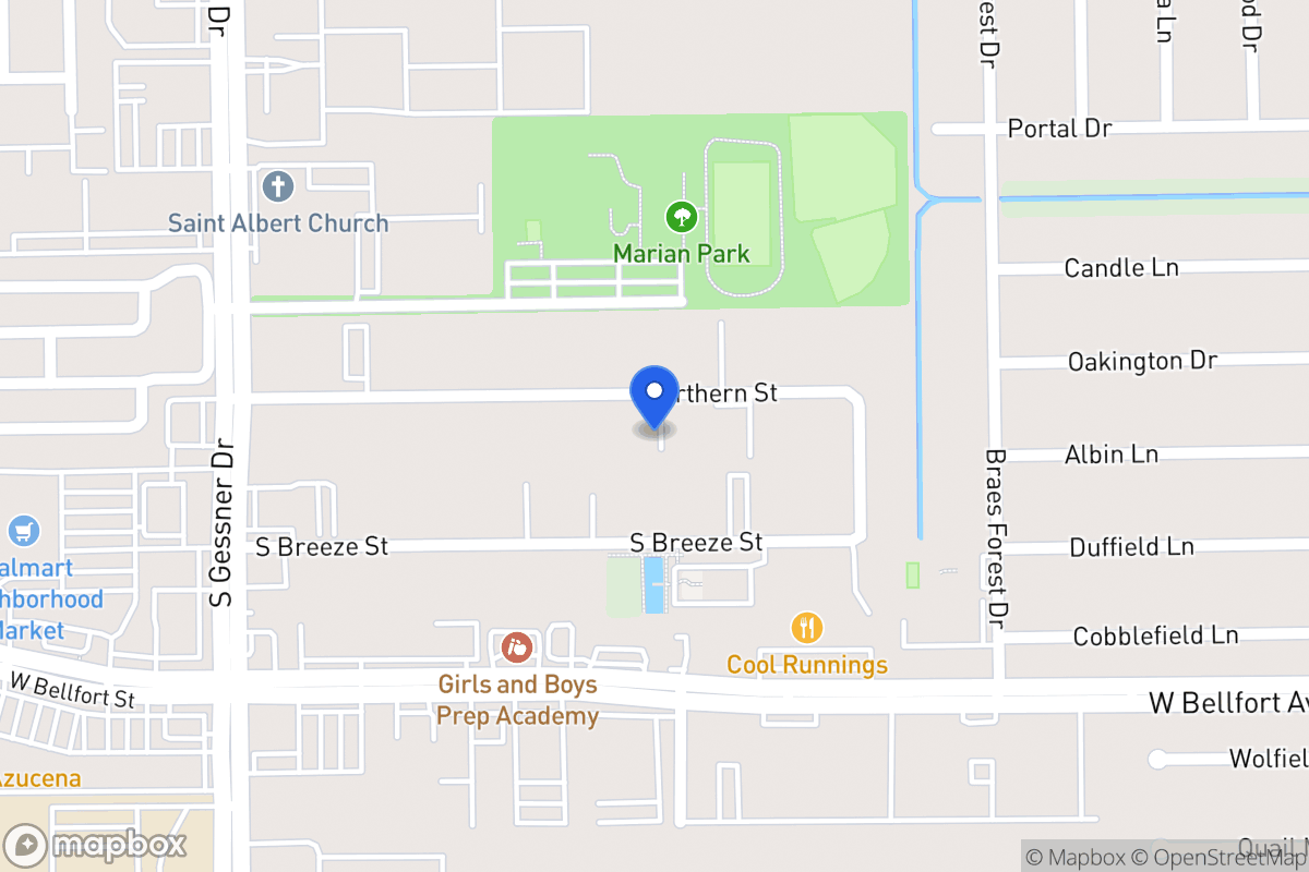 Map of 8421 Northern St, Houston