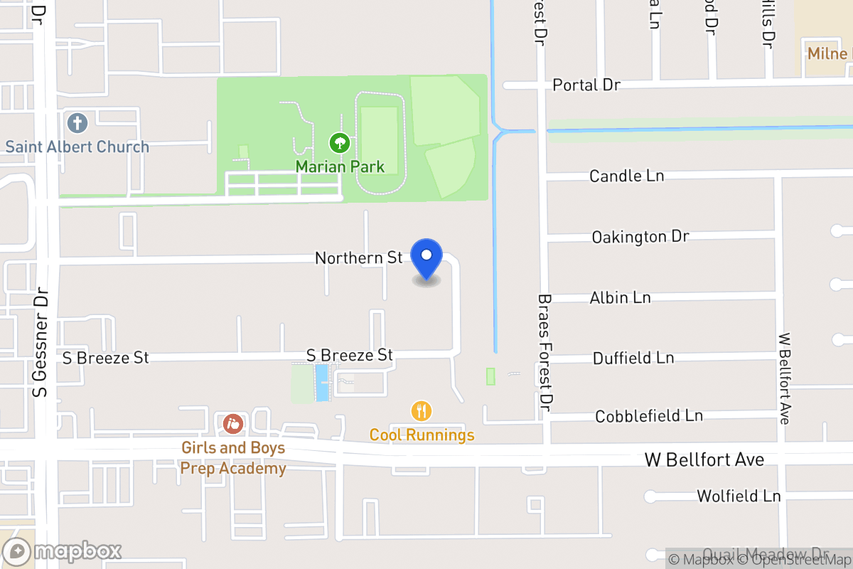 Map of 8317 Northern St, Houston