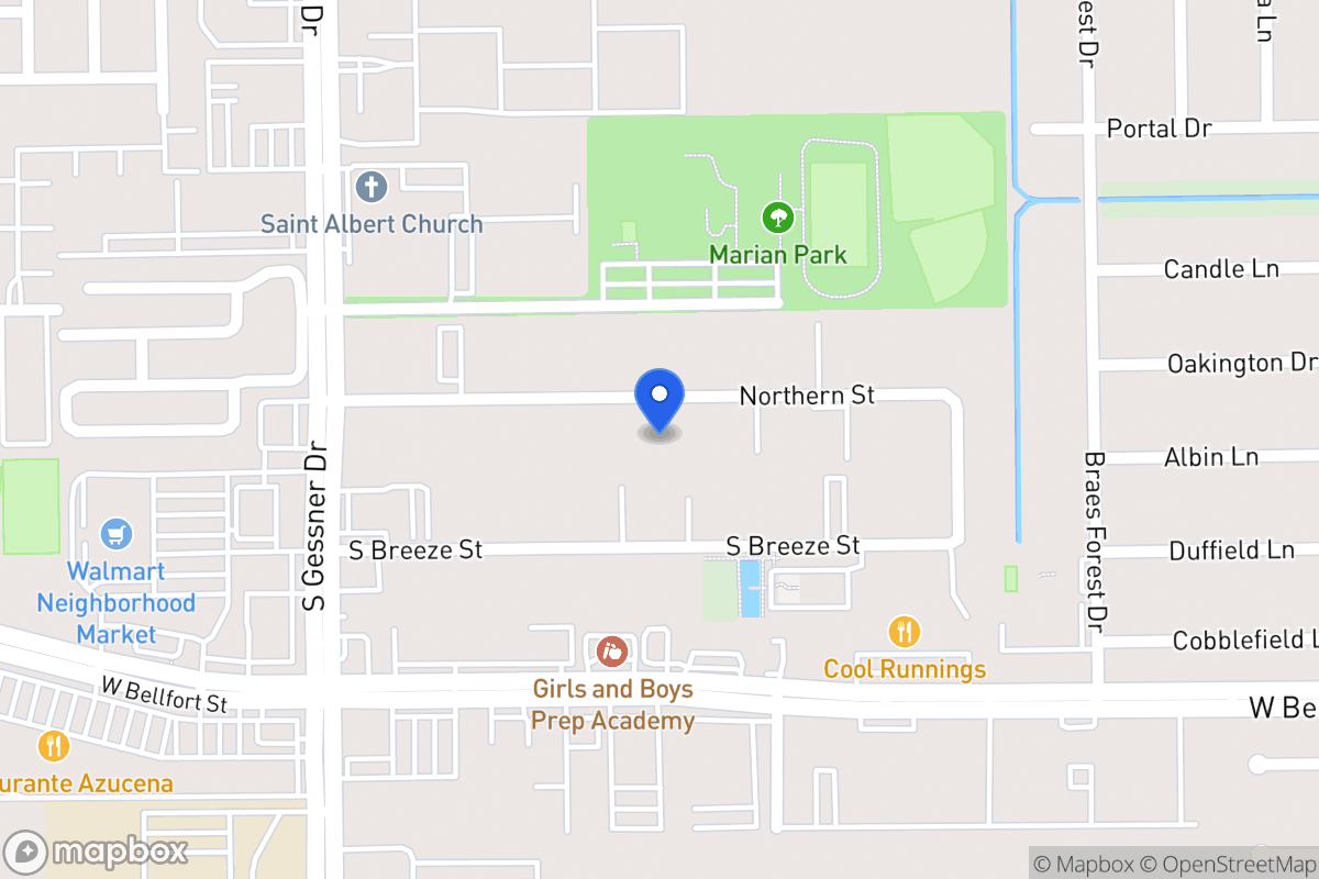 Map of Northern St, Houston