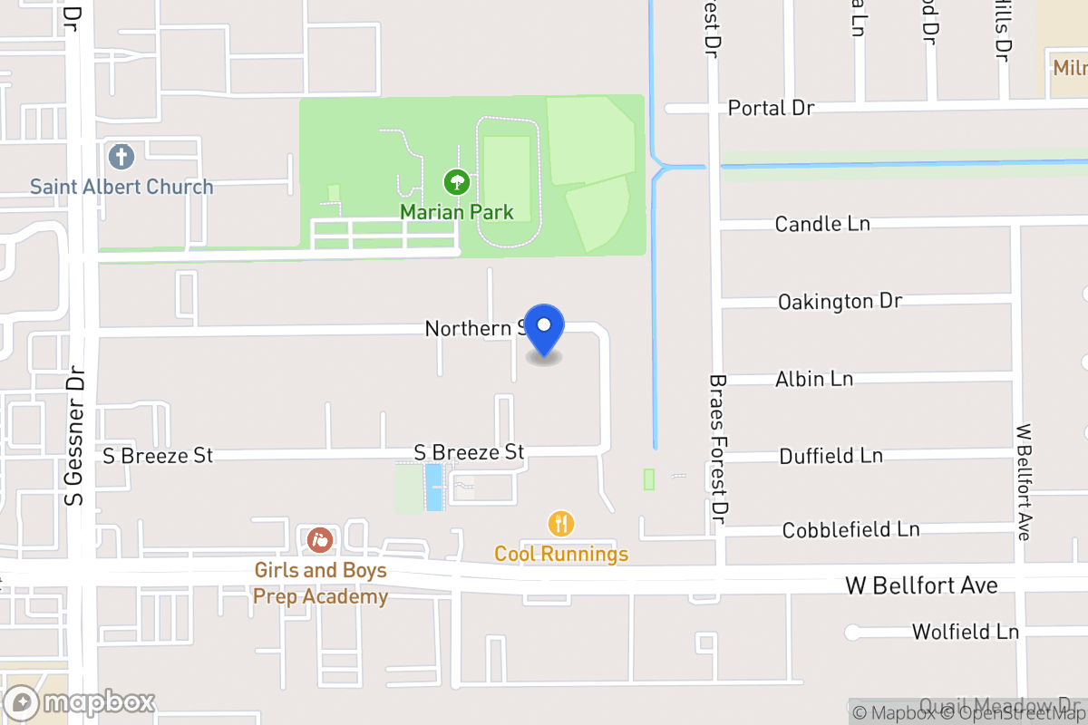 Map of 8319 Northern St, Houston