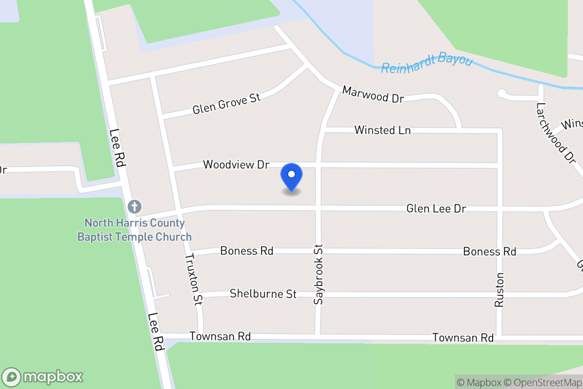Map of 5923 Glen Lee Dr, Humble