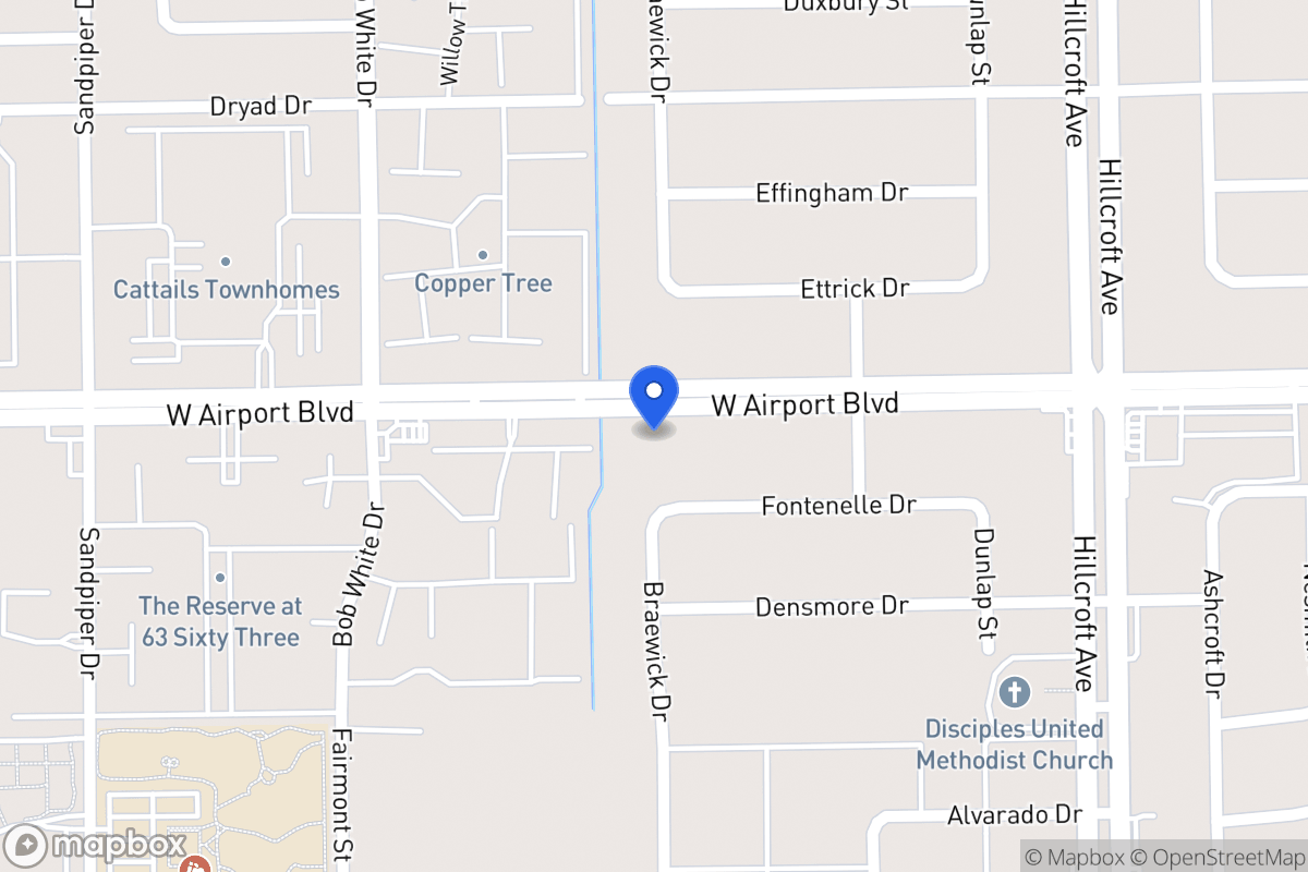 Map of W 6035 Airport Blvd, Houston