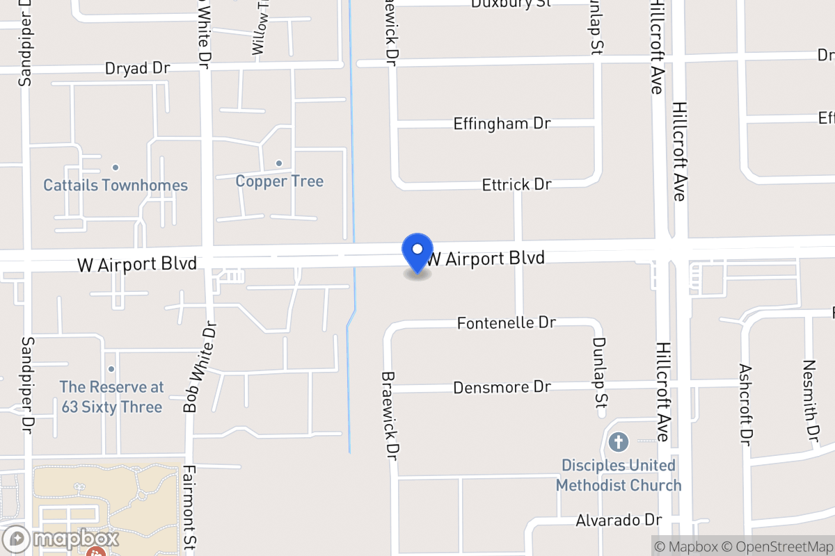 Map of W 6027 Airport Blvd, Houston