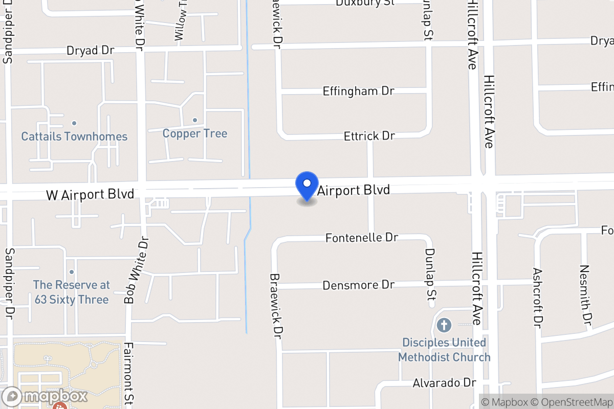 Map of W 6023 Airport Blvd, Houston