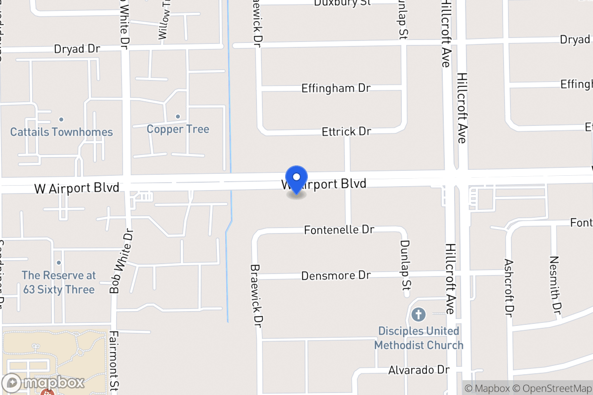 Map of W 6019 Airport Blvd, Houston