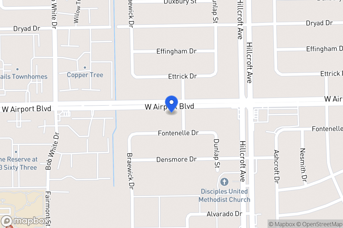 Map of W 6007 Airport Blvd, Houston