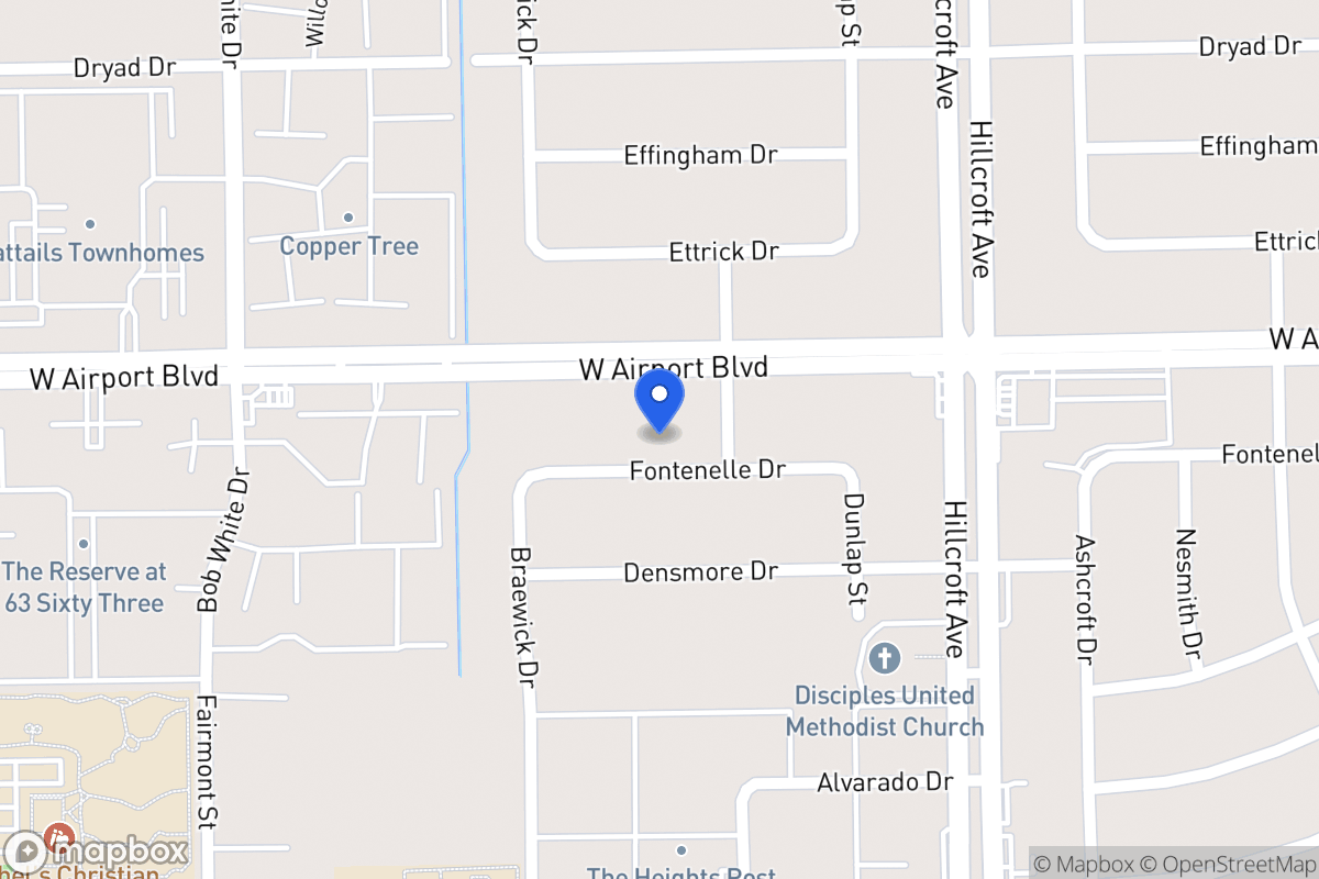 Map of 6010 Fontenelle Dr, Houston