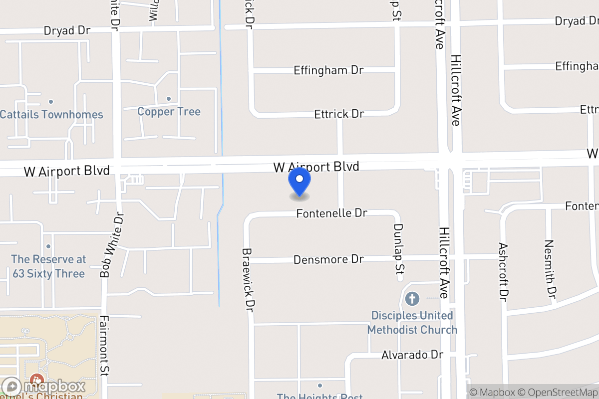 Map of 6014 Fontenelle Dr, Houston