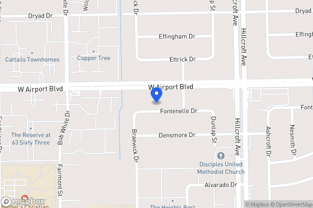 Map of 6018 Fontenelle Dr, Houston