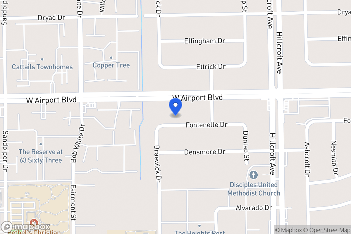 Map of 6022 Fontenelle Dr, Houston