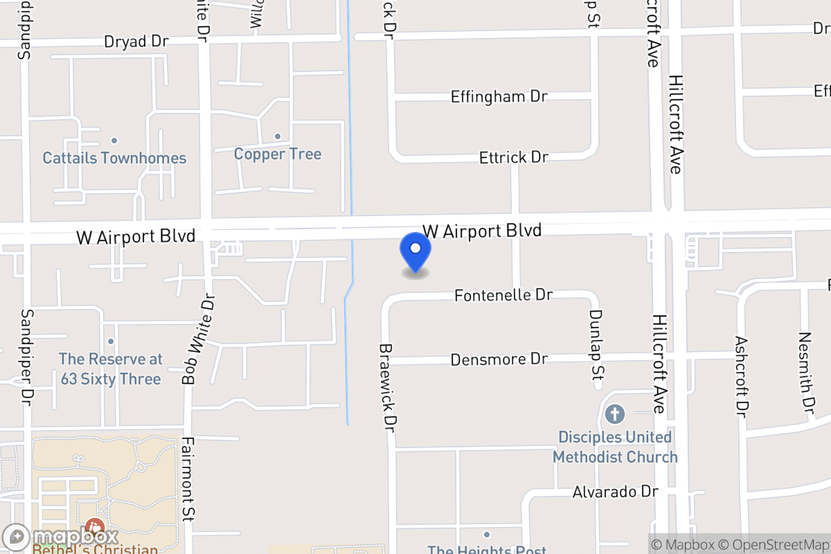 Map of 6026 Fontenelle Dr, Houston