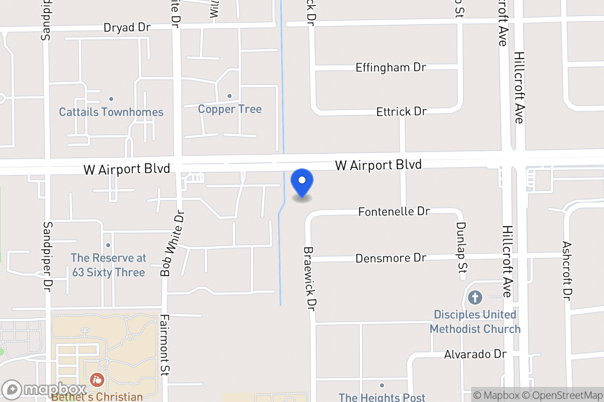 Map of 6034 Fontenelle Dr, Houston